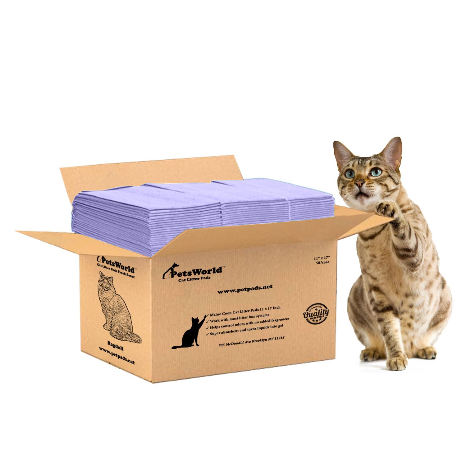 PETSWORLD Cat Pad Refills for Tidy Cats Breeze