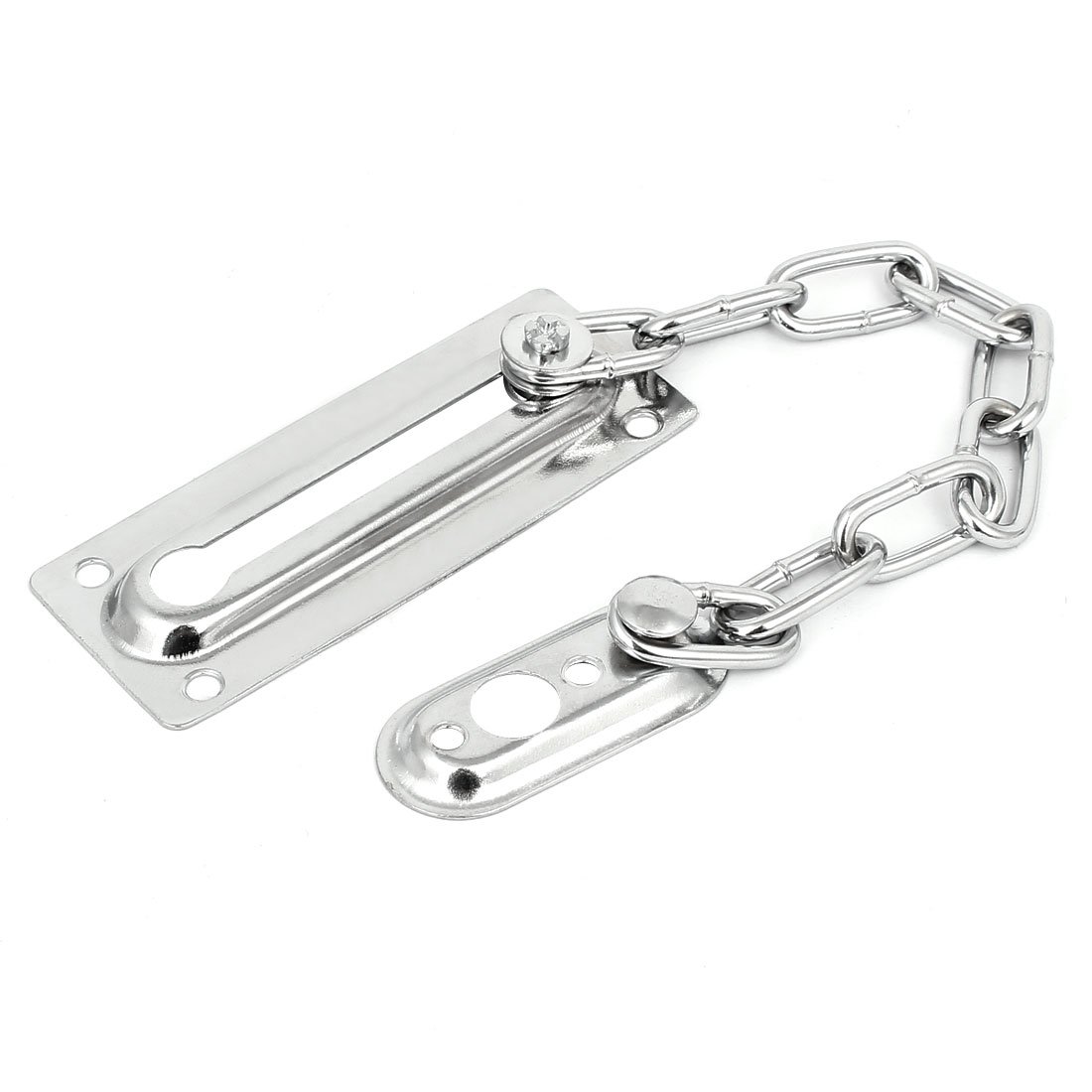 Sourcingmap Home Stainless Steel Security Slide Bolt Door Chain Lock Guard Silver Tone