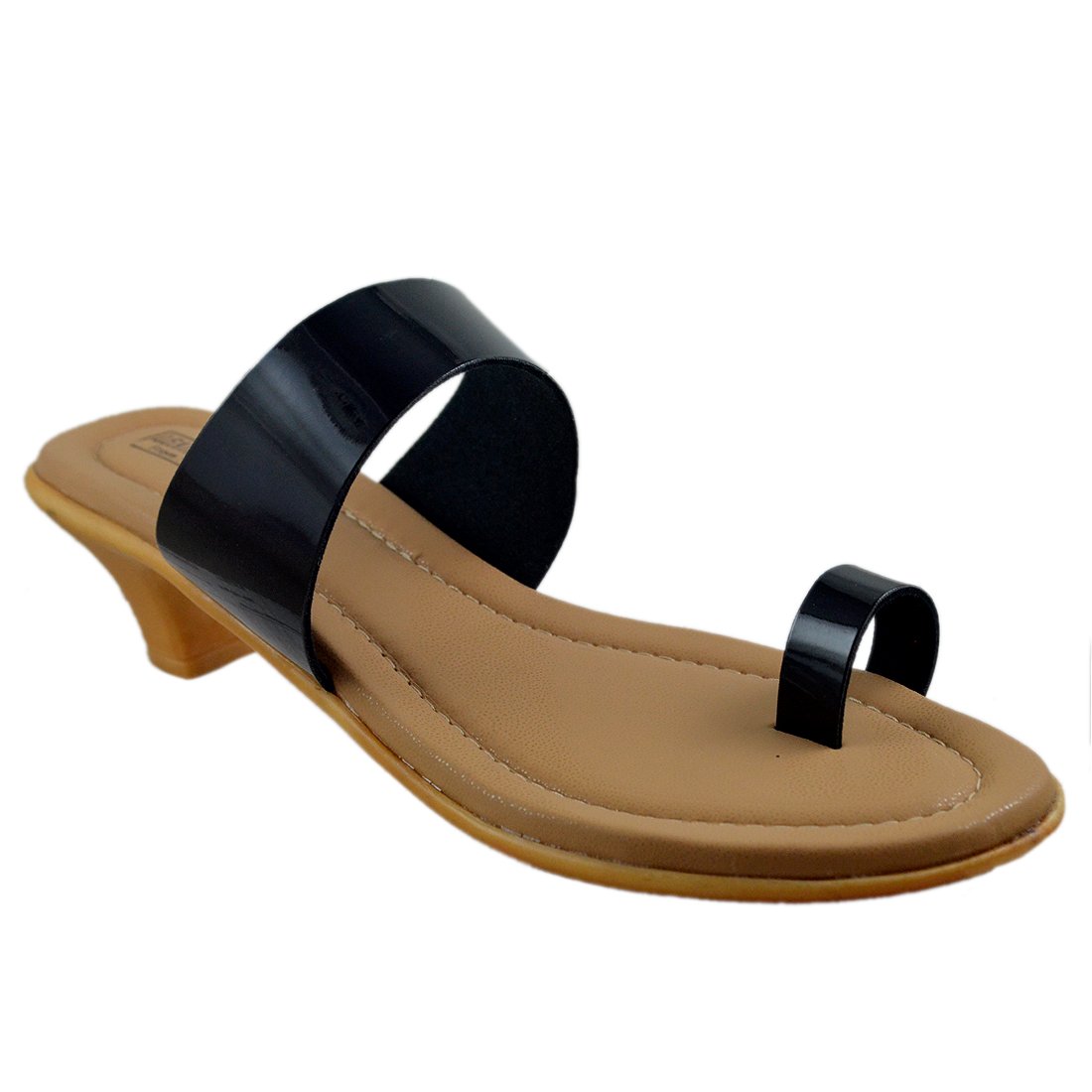 leatherwood1 women's white synthetic toe ring sandals