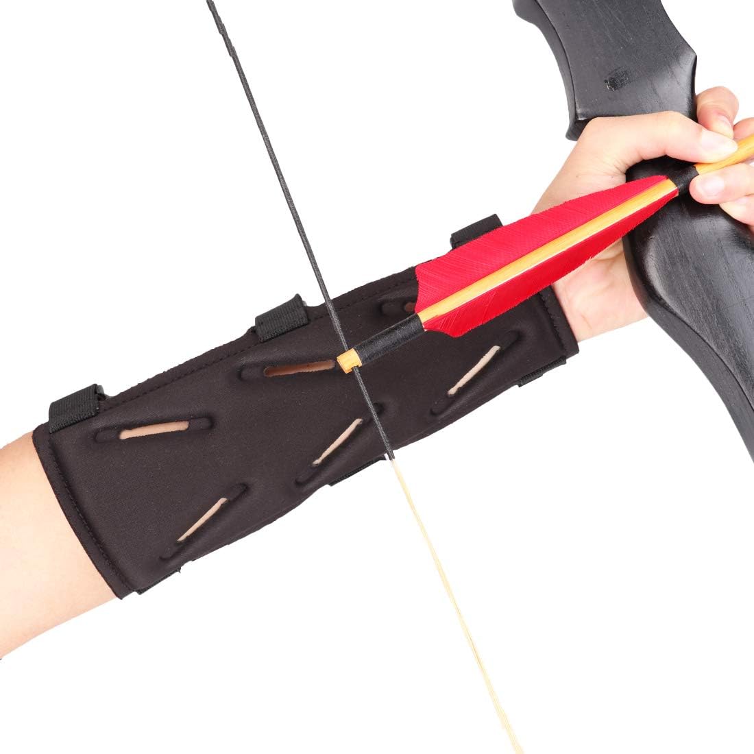 KRATARC Archery Arm Guard Adjustable Protective 3-Strap Accessory Lightweight Hunting Target Shooting Adult Unisex : Sports & Outdoors