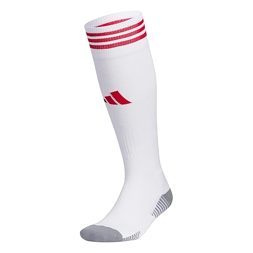 adidas Copa Zone Soccer Socks for Men and Women, Over The Calf, White/Team Power Red, Large