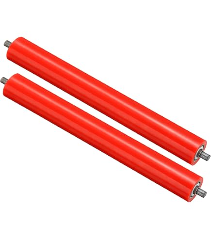 2x Conveyor Rollers - Galvanized Steel, 1.5" Diameter X 5.9" Length (38mm X 150mm), Spring Mount For Logistics, Fencing, & DIY Projects