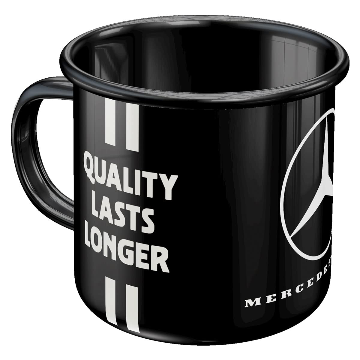 Nostalgic-Art Retro Enamel Mug 360ml Daimler Truck - Drivers Only - Gift Idea for Trucker Camping Mug Vintage Design