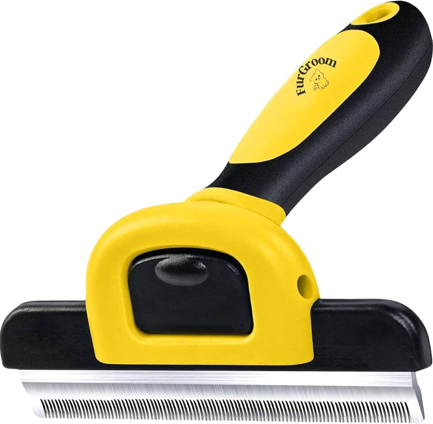 FurGroom Deshedding Tool for Dogs and Cats-Reduces Shedding by Up to 95% in Less Than 10 Minutes—best Choice for Grooming and Deshedding Your Lovely Pets.Dog Cat Horse Rabbit Brush Dod Comb (YELLOW, L