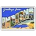 GREETINGS FROM 50 American states vintage reprints postcard set (ca. 1930-1940's). Large letter name postcards of each U.S. state. Post card variety pack. Made in USA.