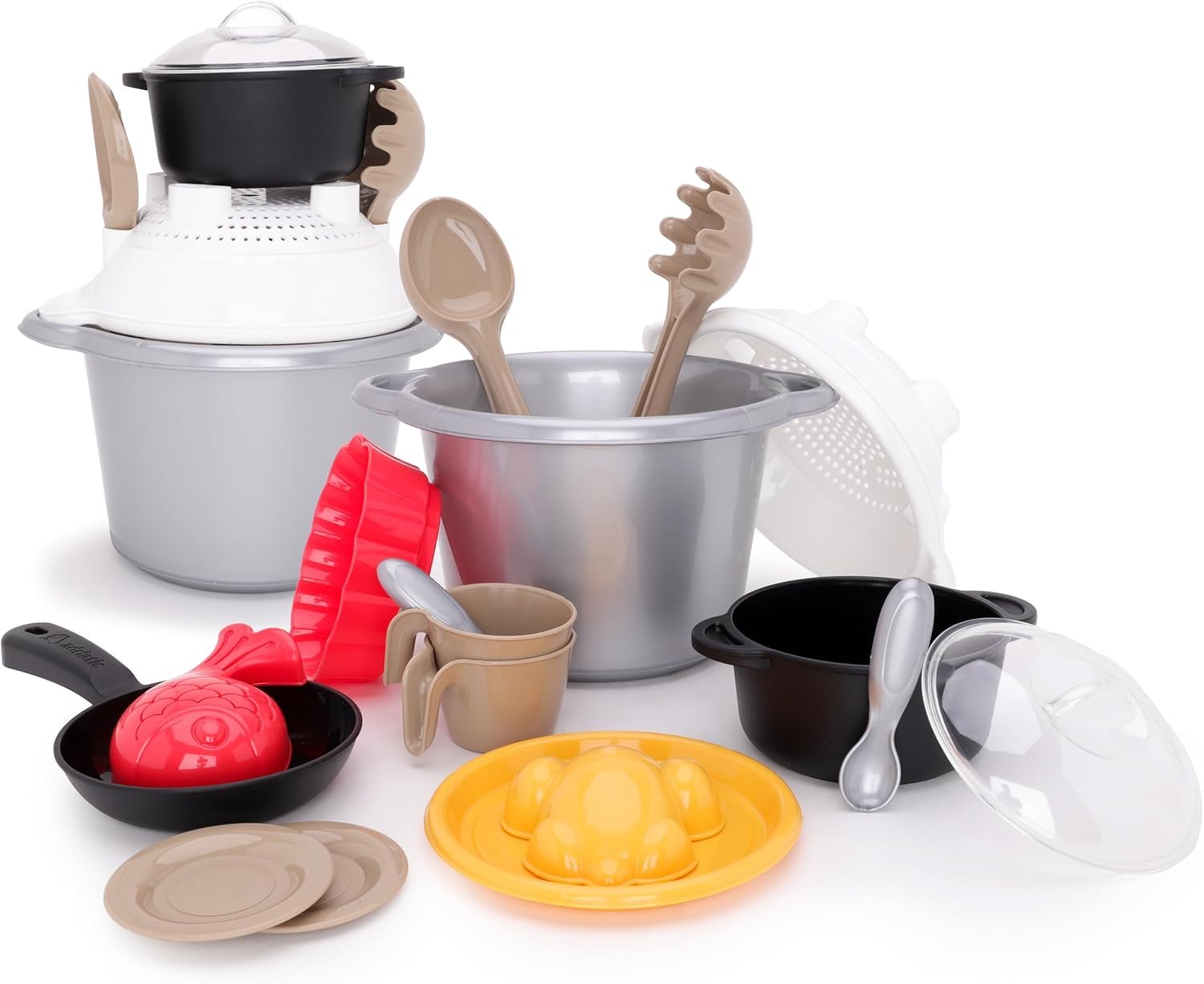 Toyland® 16 Piece Mud & Sand Kitchen Utensils & Food Toy Set for Kids - Outdoor Pretend Play Accessories - Suitable for Children Age 2 Years+