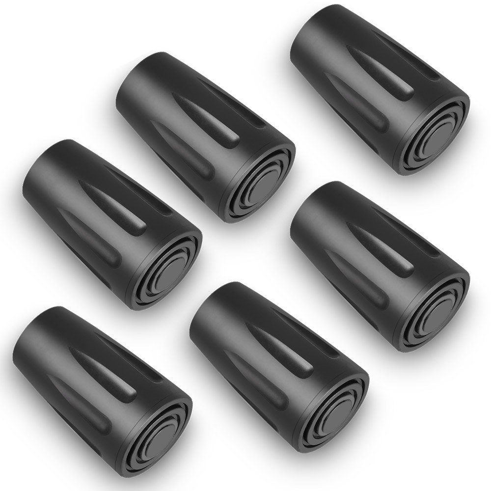 OTraki Rubber Tips for Walking Poles, 6 Pcs Rubber Buffer for All Standard Trekking Poles Walking Stick Ferrules for Asphalt/Gravel/Mountains, Walking Stick Caps Hiking Accessories