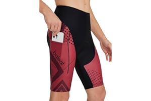 baleaf Men's Padded Bike Shorts Cycling Road Biking Riding Bicycle Cycle Wear Pockets UPF 50+ MTB Accessories Tights