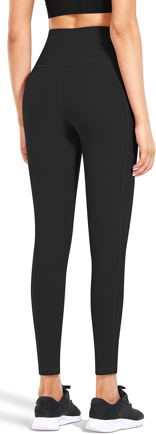 Fengbay High Waist Yoga Pants, Pocket Yoga Pants Tummy Control Workout Running 4 Way Stretch Yoga Leggings: Clothing