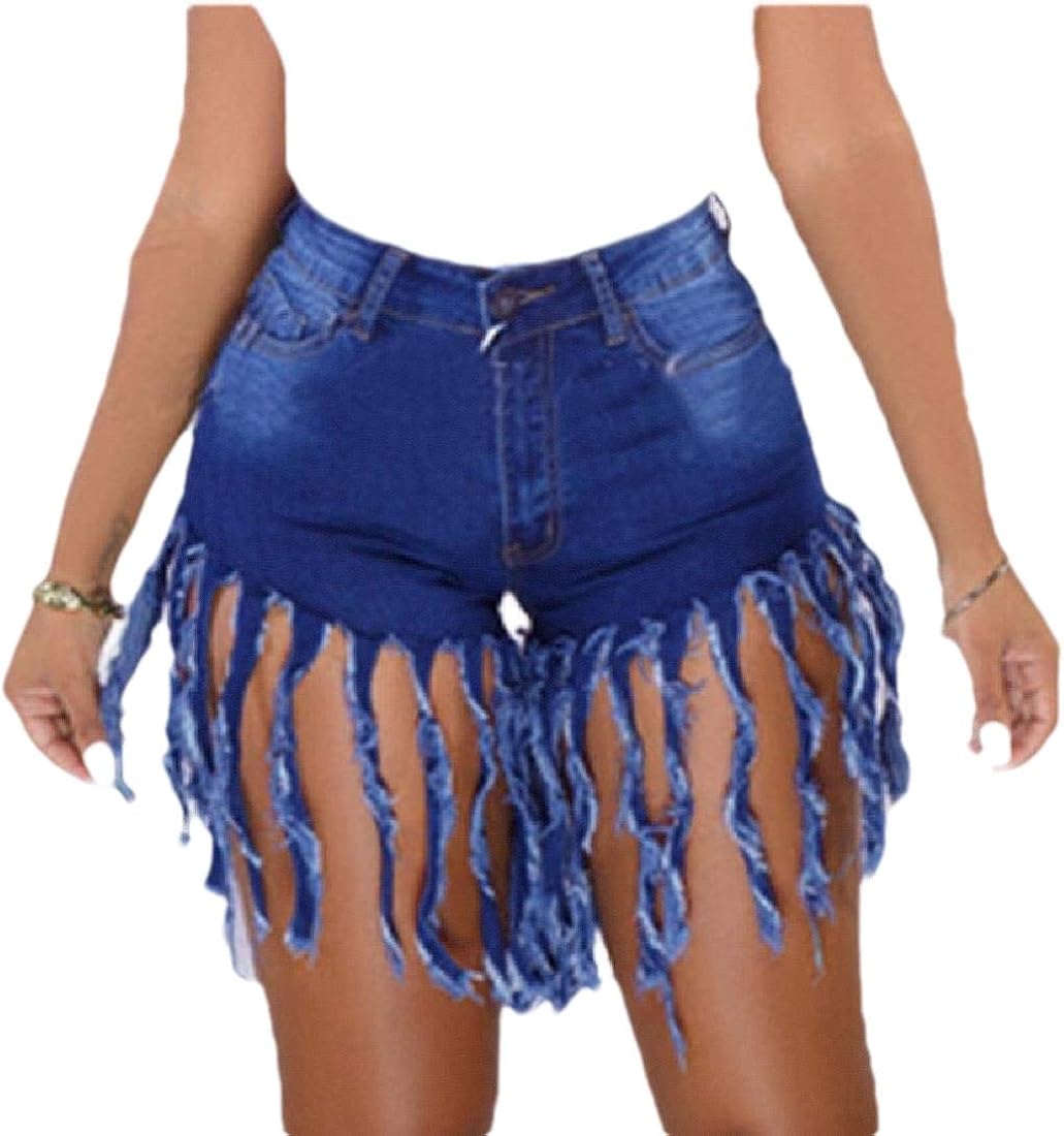 tassel shorts denim