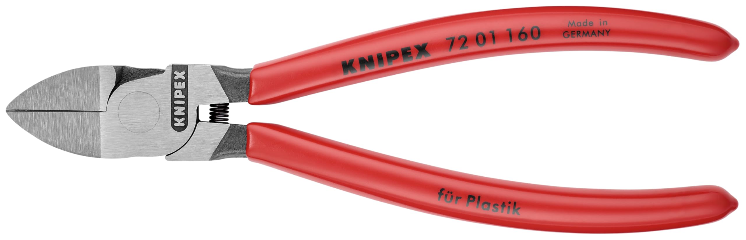 KNIPEX - 72 01 160 Tools - Diagonal Flush Cutter for Plastics (7201160), Red