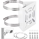 Sumnacon Camera Pole Mount Bracket-Stainless Steel Pole Mount Adapter Bracket with Loops,Sturdy Camera Mount Bracket for Pole Post,Universal Pole Mount Bracket for CCTV Security Camera Ptz Dome