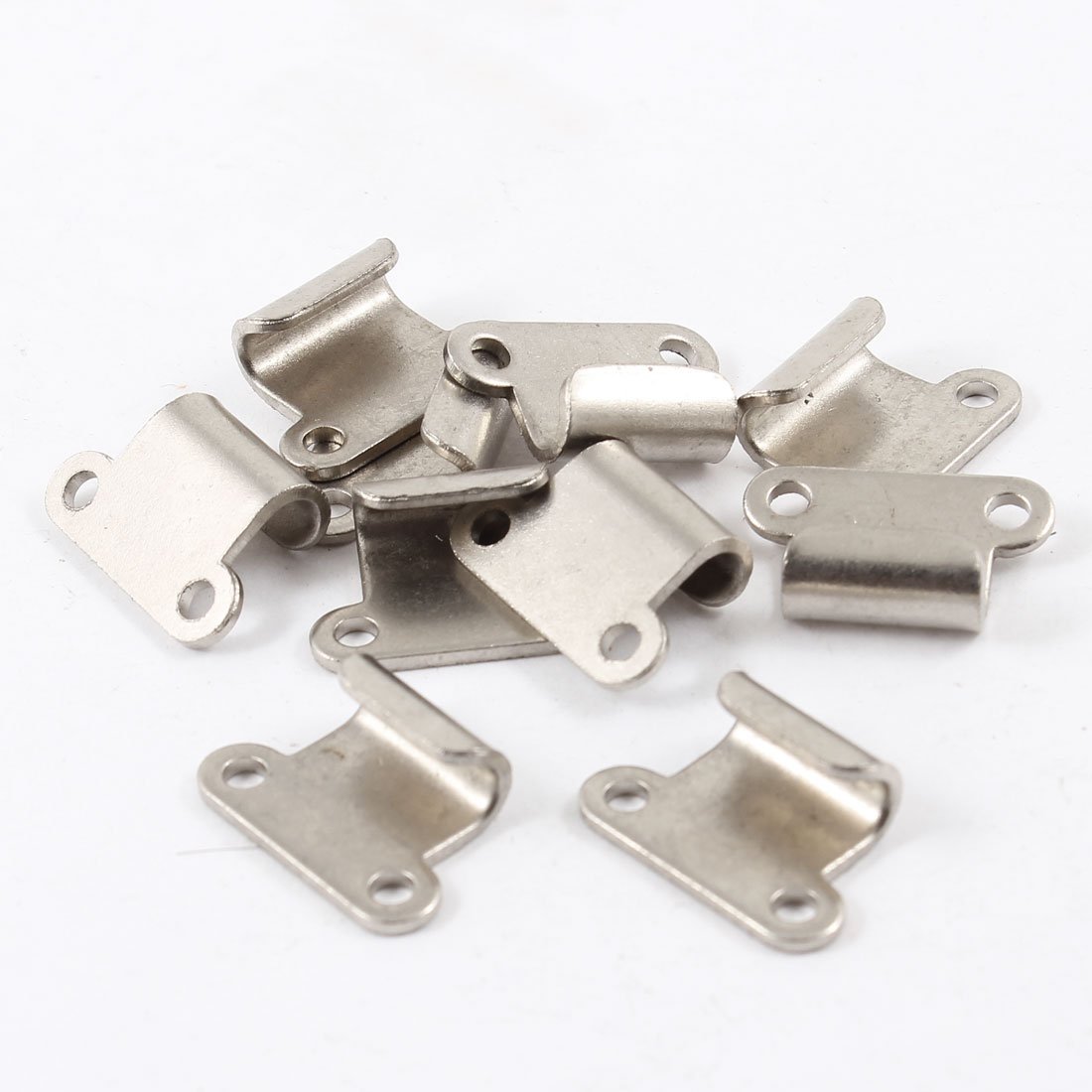 Sourcingmap 10Pcs Stainless Steel Strike Plate 2.4cm x 1.5cm for Toggle Draw Latch