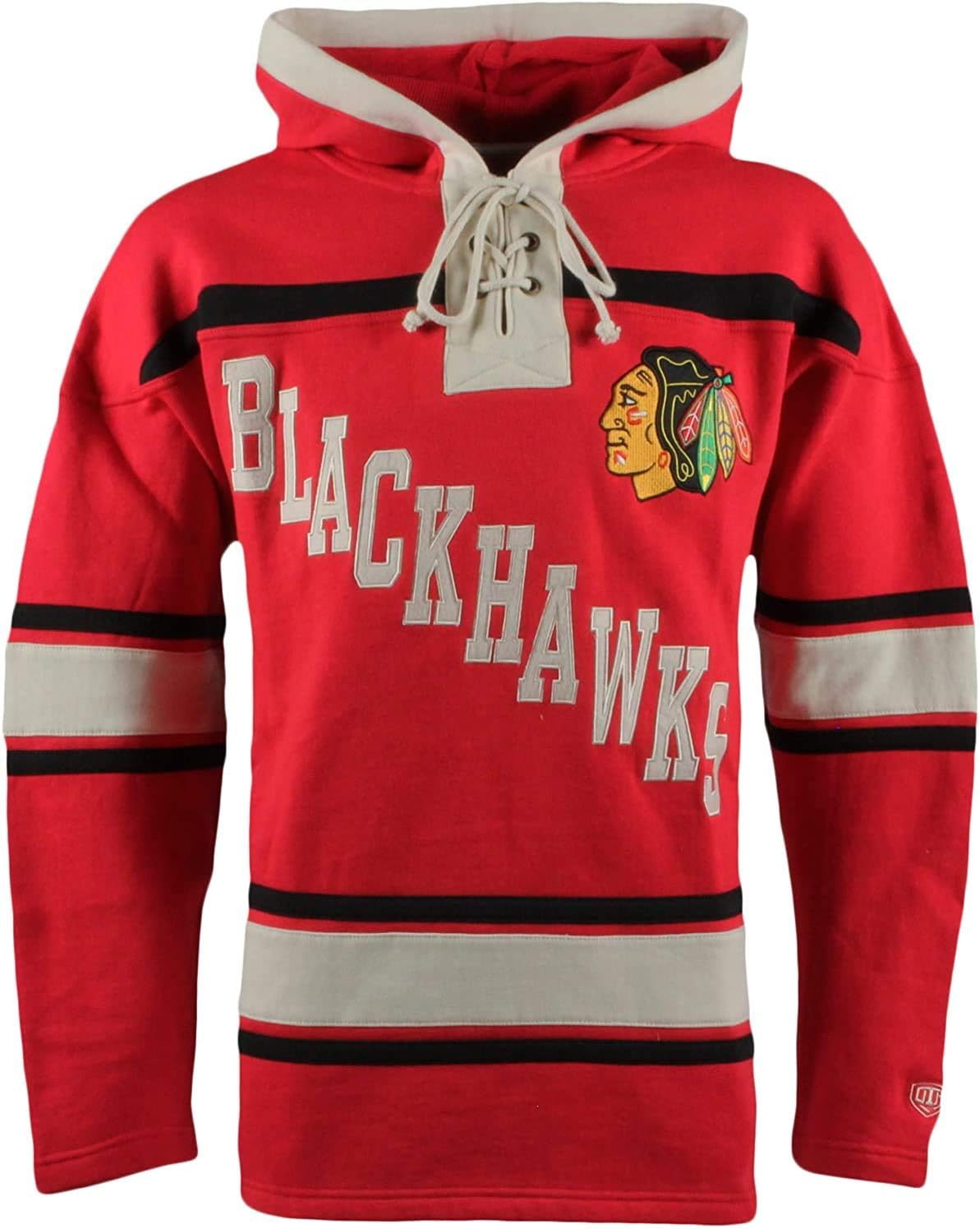 blackhawks lace up hoodie
