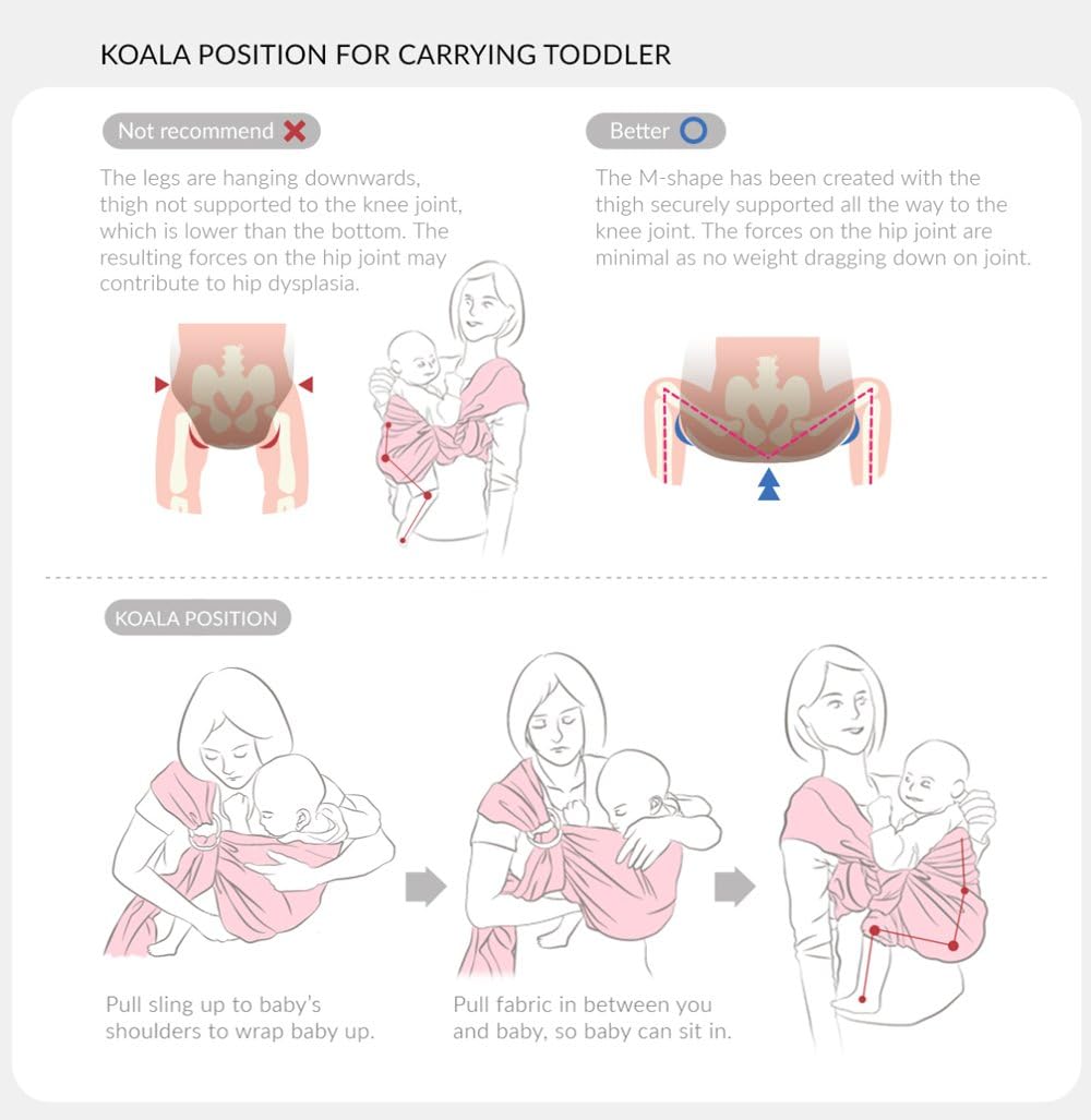 baby carrier m shape legs