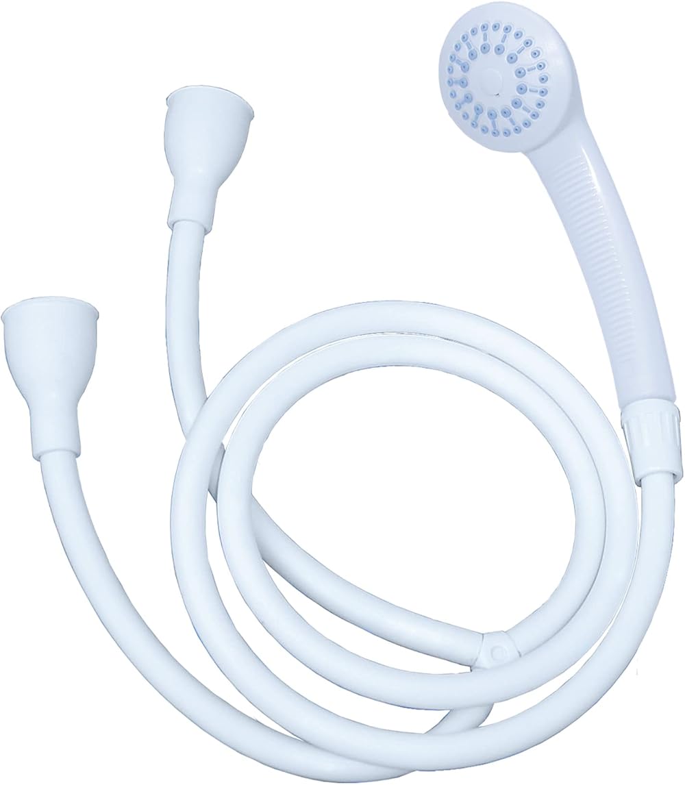 Blue Canyon Lunar Double Tap Shower Attachment for Bath Taps 1.5m White