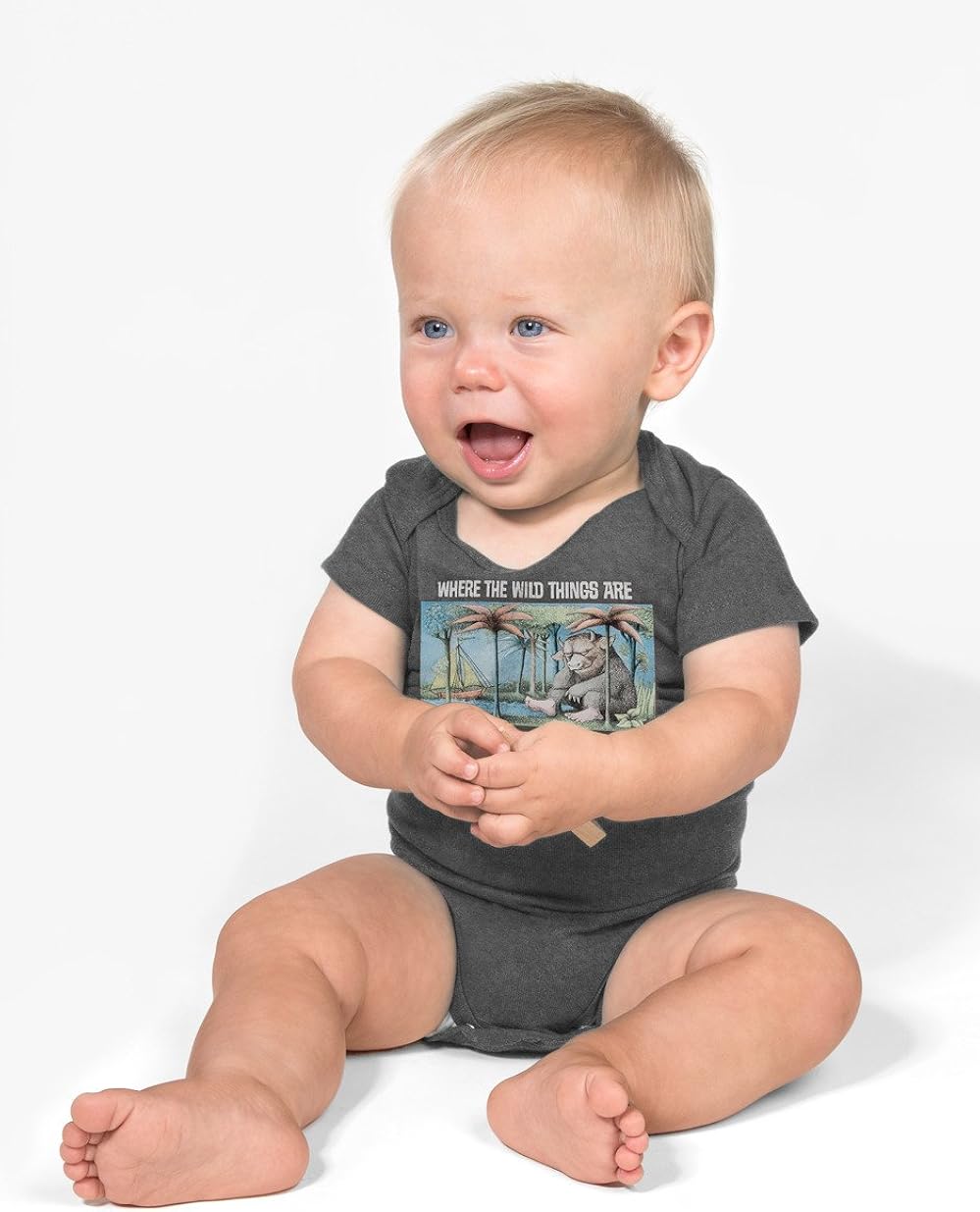 Out of Print Infant Where The Wild Things are Bodysuit 18 Month Charcoal: Clothing