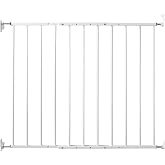 KidCo 24.75-42.5" Safeway Walk Through Baby Gate for Stairs and Doorways | No-Trip Top of Stairs Baby Gate No Bottom Bar | Quick-Release Mounted Hardware for Security and Easy Removal (White)
