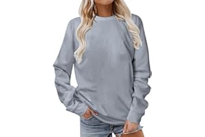 Bidobibo Womens Oversized Crewneck Sweatshirts Teen Girl Clothes Y2K Top Sweatshirt Trendy Fall Outfits Pullover