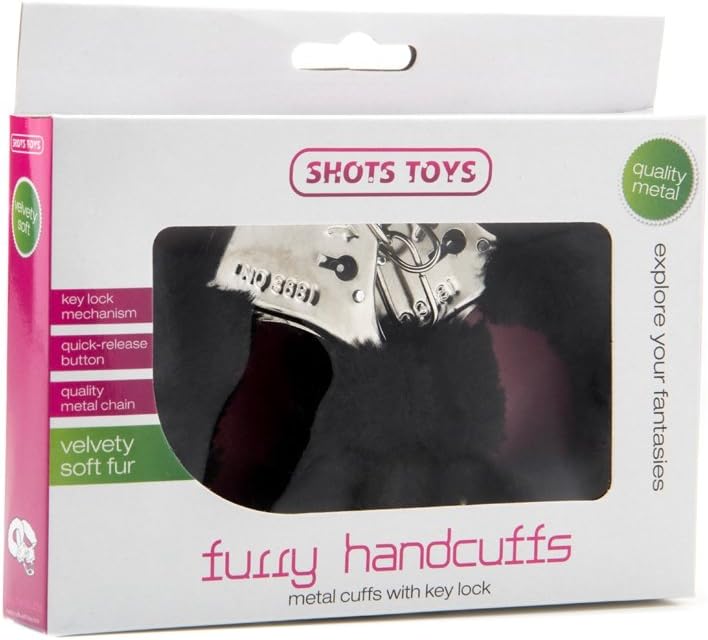 Shots Furry Handcuffs, Black - Image 3