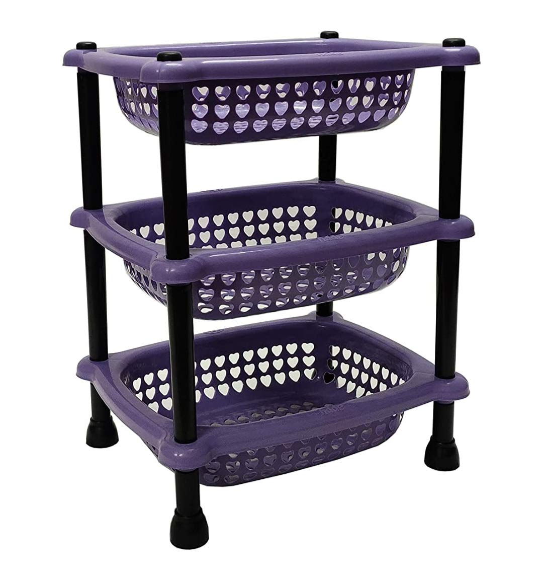 HA Traders Plastic Onion Potato Vegetable Rectangle 3 Step Multipurpose