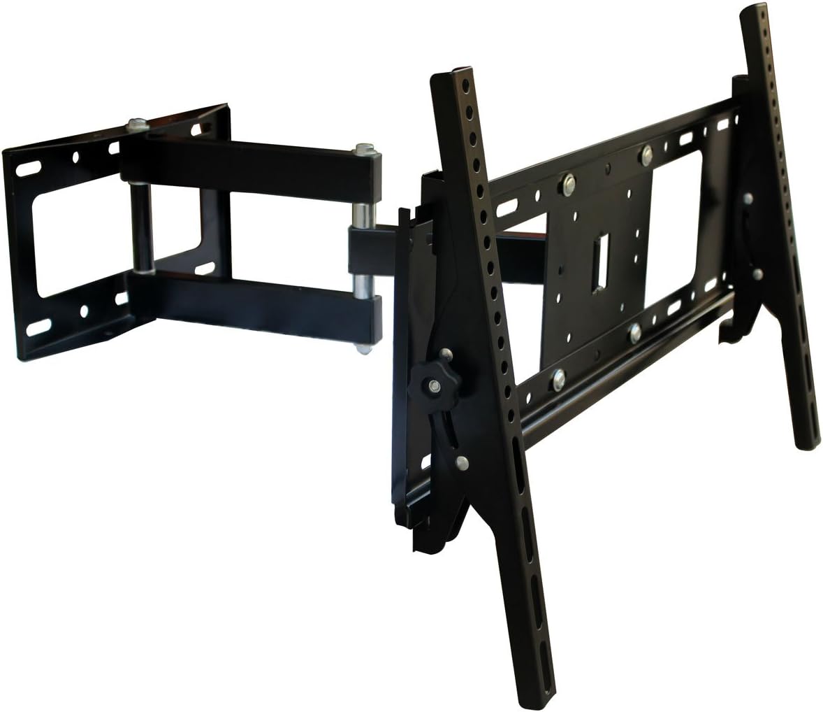 Full Motion TV Wall Mount Bracket Swing Tilt for most 32 - 55 inch Flat Screen Panel Plasma Monitor LED LCD up to 25kg VESA 400mm×400mm Metal Black