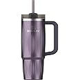 Stanley Quencher H2.0 Tumbler with Handle and Straw 30 oz | Flowstate 3-Position Lid | Cup Holder Compatible for Travel | Insulated Stainless Steel Cup | BPA-Free | Fluted Wisteria Shine