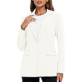 Urban CoCo Women's Casual Blazers Open Front Lapel Button Long Sleeve Office Work Suit Jacket