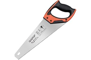 QYQRQF 14 Inch Hand Saw, Heavy Duty Wood Saw with Ergonomical Handle Rust-proof Handsaw for Sawing Pruning Gardening Wood Plastic and Drywall (orange)