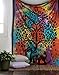 Psychedelic Celestial Elephant Tree Tapestry ,Good Luck Tie Dye Elephant Tapestry , Hippie Gypsy Wall Hanging , Tree of Life Tapestry , New Age Dorm Tapestry, 54x86 inches approx