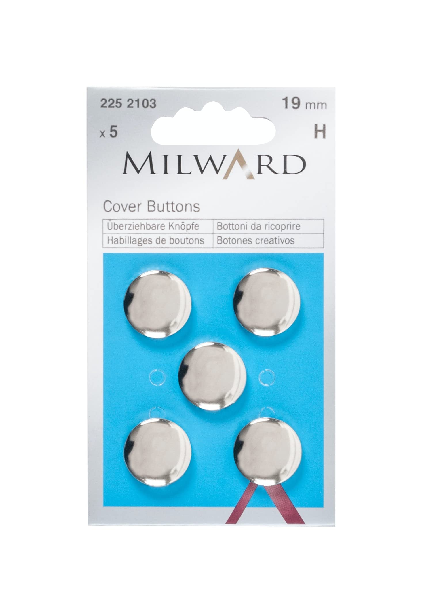 Stainless Steel Cover Buttons 19mm