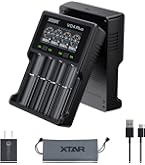 XTAR VC4 Plus Battery 3A Fast Charger, 4 Bay Rechargeable Battery