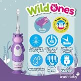 Brush-Baby Rechargeable Electric Toothbrush Kids 0-10 Hippo Design 2 Heads view 2