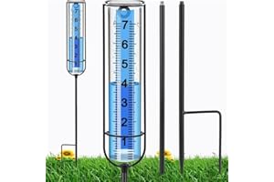 Rain Gauge Outdoor,Freeze Proof Rain Guage Water Gauge for Rain Measure Gauge,Clear Numbers Freeze Proof Thickened Transparen