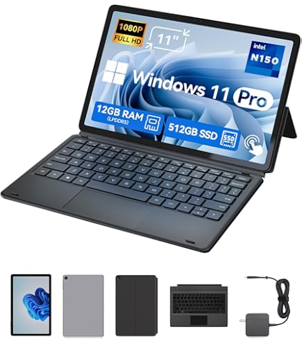 Amazon.com : BINTEC 10.1-inch 2-in-1 Laptop/Tablet Computer, Thin