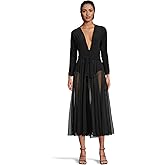 Norma Kamali Womens Dolman Wrap Flared Dress to Midcalf