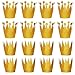 RUBFAC Gold Crown for Party with Elastic Ties, 24pcs