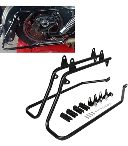 TCMT Saddlebag Bracket Guards Bar Fit For Harley Touring '09-'13, Chrome