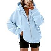 Trendy Queen Womens Zip Up Hoodies 2026 Oversized Sweatshirt