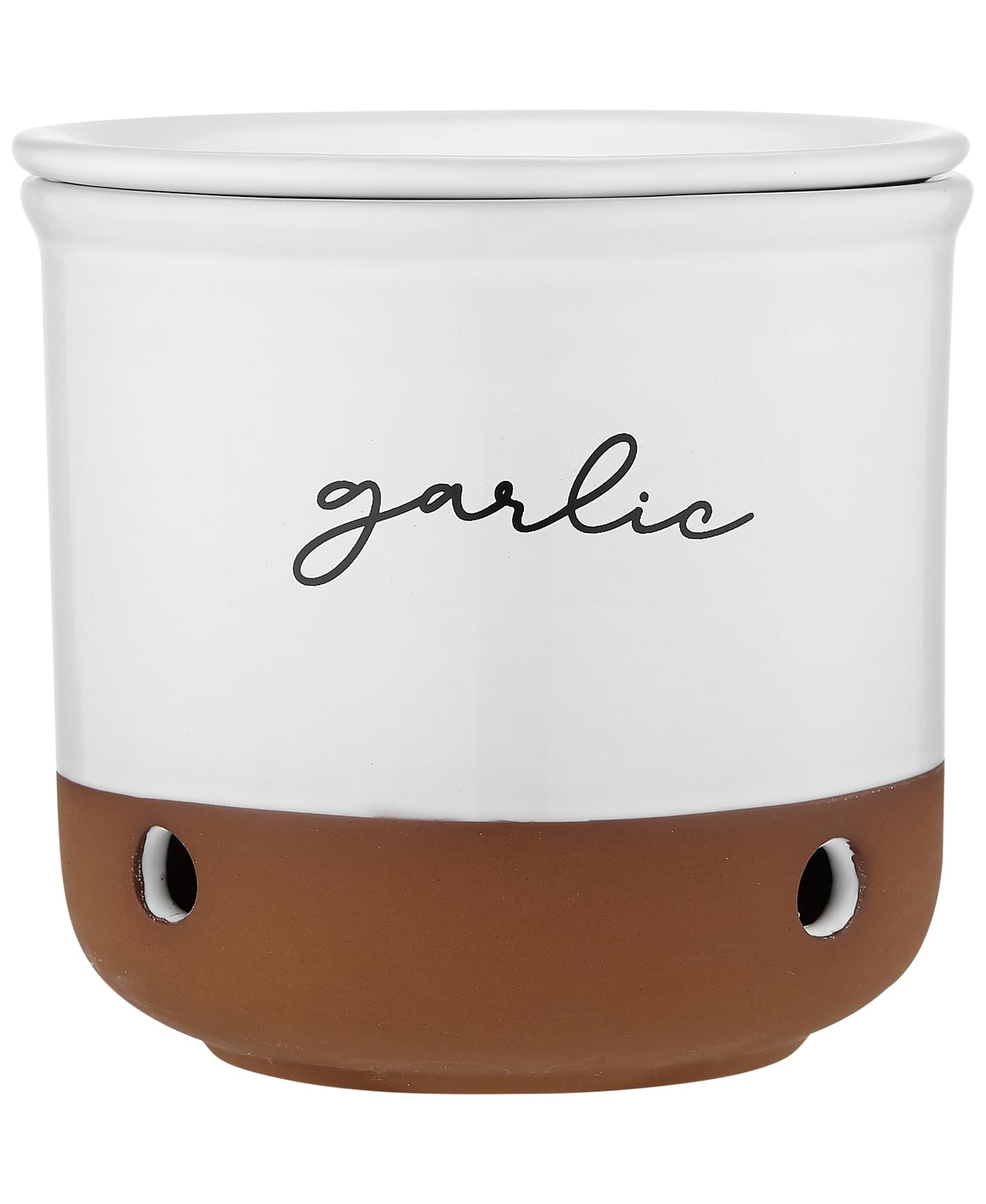 Ladelle Eco Garlic Jar, White