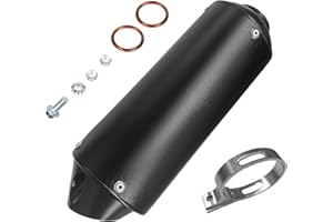 KVAEY 28mm 1.1” Exhaust Silencer Muffler Clamp Gasket, Exhaust Muffler for 50CC 110CC 125CC Aluminum Exhaust Silencer Pipe with Metal Clamp, Motorcycle Accessories