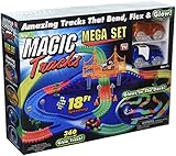 Magic Tracks Mega Set with RED & Blue Car | As Seen on TV | 360 Piece Glowing 18' Track Set