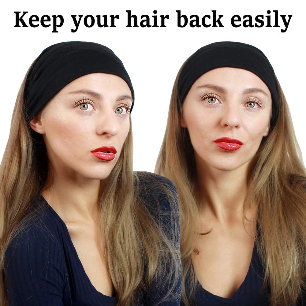 QING Headbands for Women Sweat Wicking Scarf Bandana Workout Headband Wrap Pack of 6: Sports & Outdoors