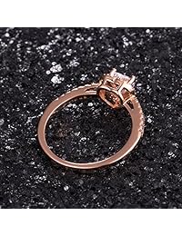 MDFUN - Anillo de infinito, lujoso, chapado en oro rosa, con circonita cúbica