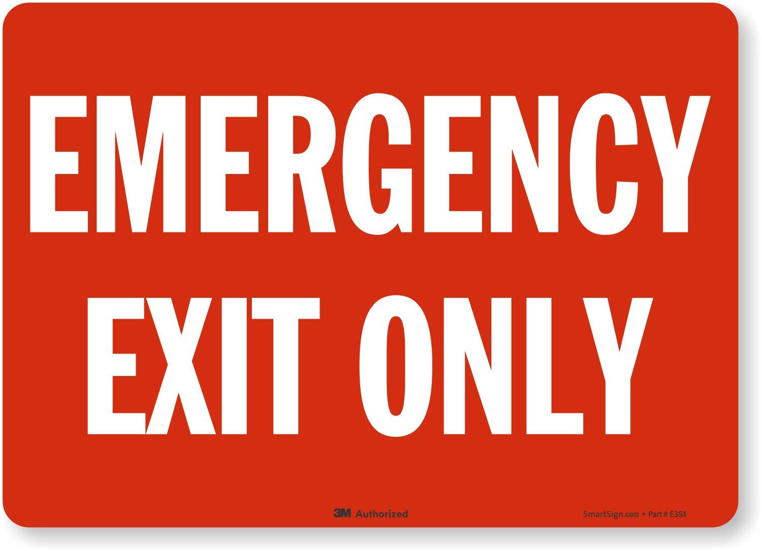 "Emergency Exit Only" Label by SmartSign 10" x 14" 3M Reflective