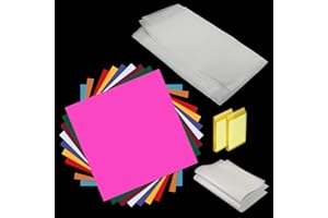 TUCIYKE 15 Pcs DIY Self-Adhesive Silk Screen Printing Stencils Mesh Transfers Reusable Stencil with Print Squeegee Kit