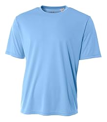A4 Mens Cooling Performance Crew, XL, Light Blue