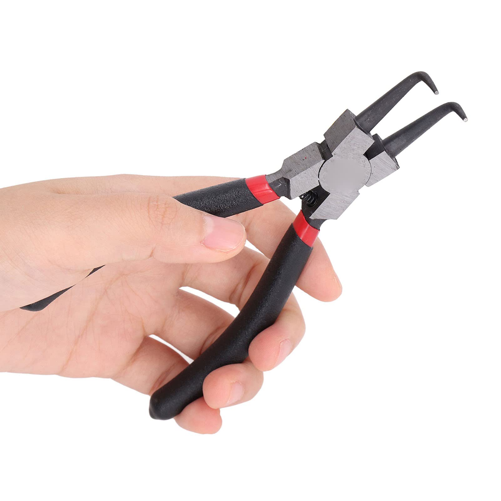6in Internal Curved Retainer Ring Pliers Carbon Steel Rubber Circlip Pliers with Immersion Handle