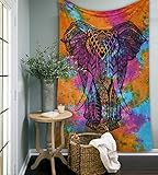 Popular Rainbow Tye dye Elephant Tapestries Psychedelic Wall Hanging Elephant Tapestry Hippie Tapestry Wall Tapestries Bohemian Tapestries Indian Tapestry Wall Hanging By Popular Handicrafts