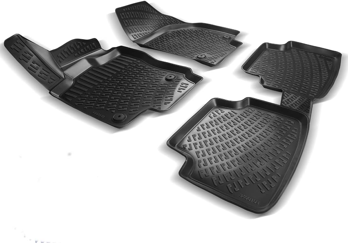 Elmasline Tappetini Gomma 3D Per Škoda Karoq Dal 2016 – Bordo Alto 5 Cm, Antiscivolo, Inodori